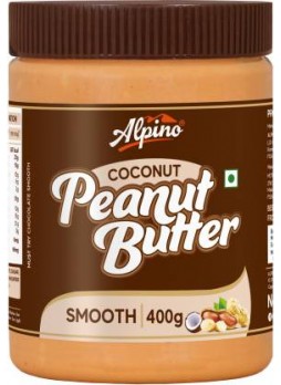 ALPINO Coconut Peanut Butter Smooth 400 G | India�s 1st Coconut Peanut Butter | Made with Roasted Peanuts & Goodness of Coconut | 22% Protein | Non GMO | Gluten Free | Vegan | 400 g